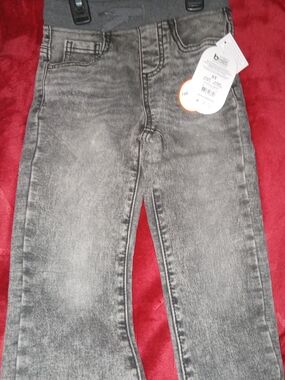 wonder nation Grey Wash Slim Straight Pull-On Jeans